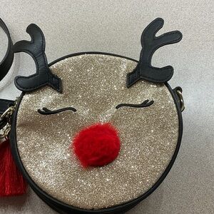 Glitter Reindeer Crossbody Bag